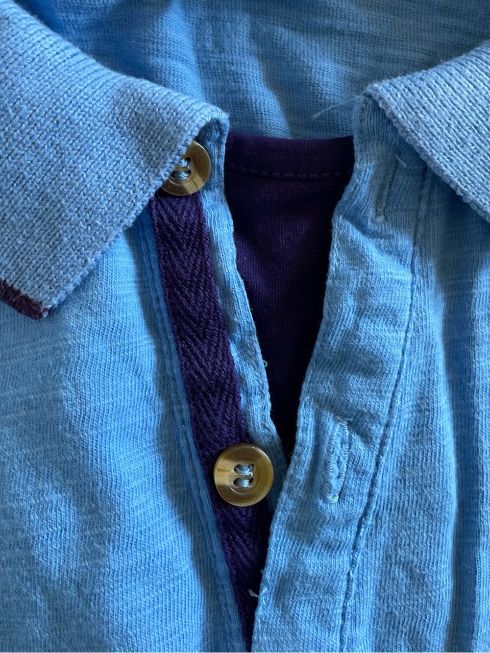 Appaman bright blue polo with navy trim size 12 - Picture 2 of 3